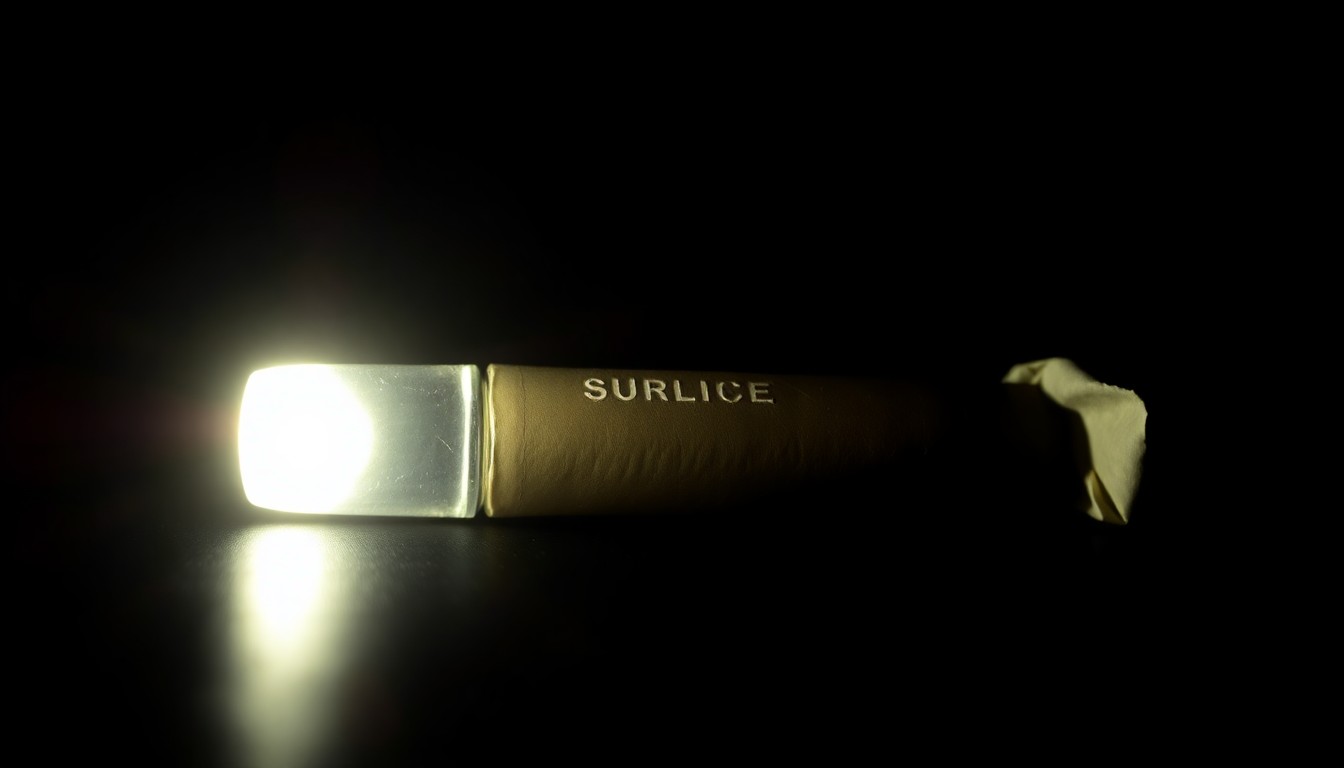 An extreme close-up photograph of a personal item belonging to the missing teenager, such as a piece of clothing or a small object, dramatically lit by a harsh flash against a dark background, conceptually representing the investigation into the disappearance.