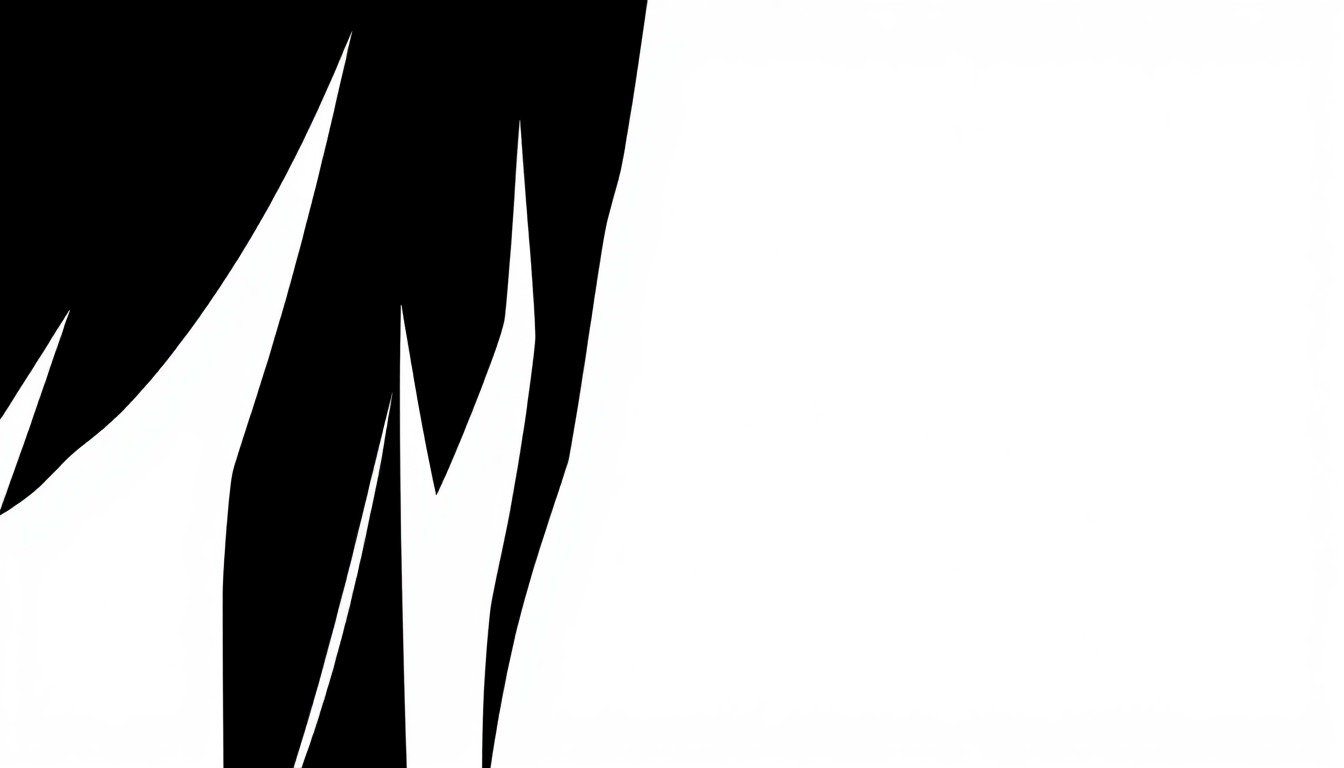 A striking, minimalist illustration featuring bold, geometric black shapes against a bright red background, conveying the vibrant energy and creative spirit of a major music festival.