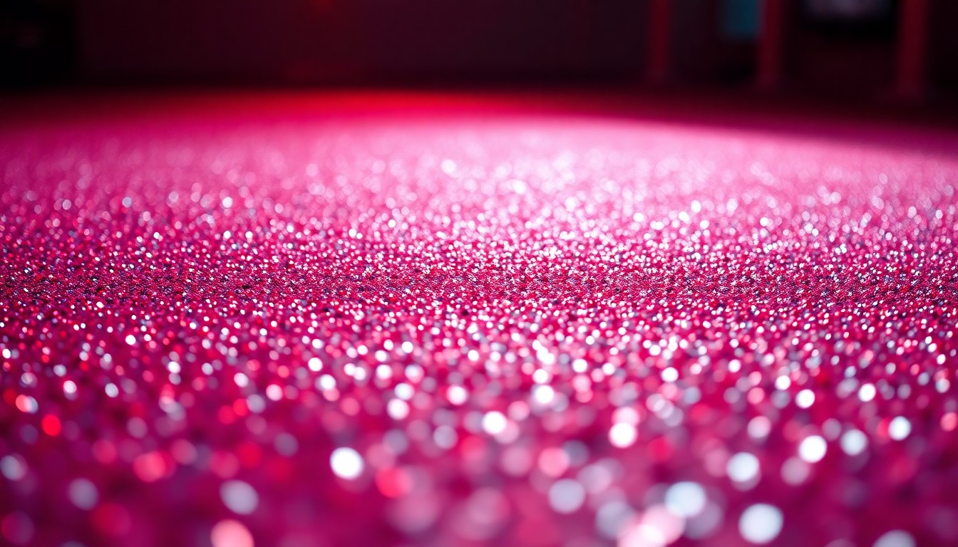 An extreme close-up photograph of shimmering, high-contrast sequins under dramatic studio lighting, capturing the luxurious, high-fashion aesthetic of a Star Trek fan celebration.