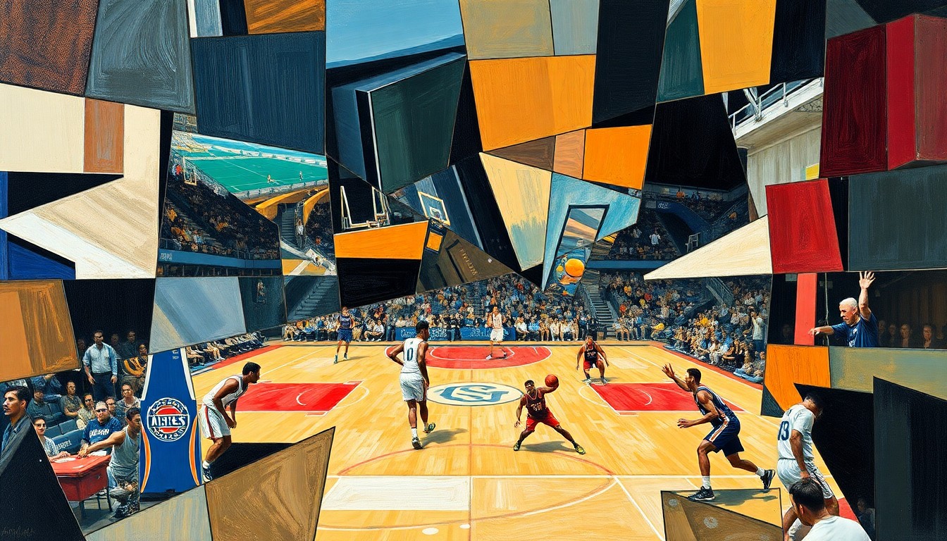 Heavily textured, sweeping oil paint brushstrokes in bright sunflower yellow, cherry red, and sky blue, conceptually representing the joyful energy of a community festival.