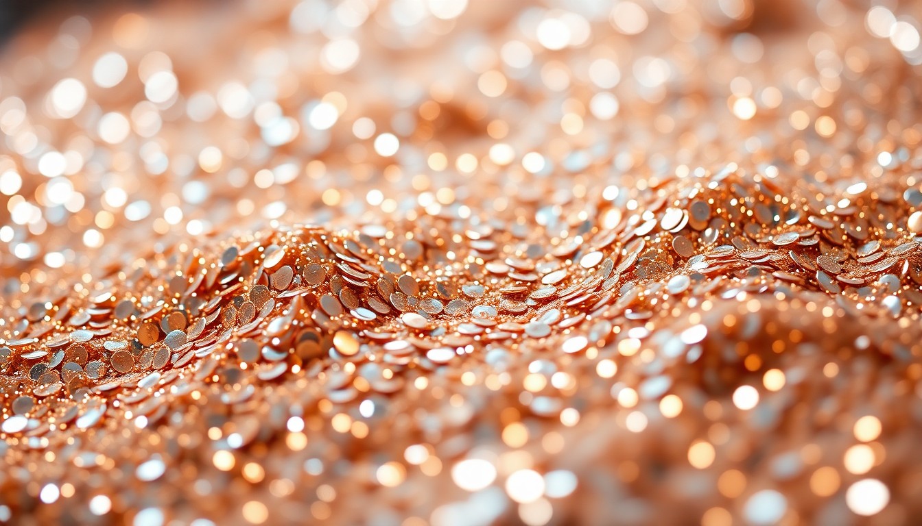 An extreme close-up photograph of shimmering, glittering sequins in a high-contrast, high-fashion studio lighting setup, conceptually representing the glamour and excitement of a Foo Fighters live performance.