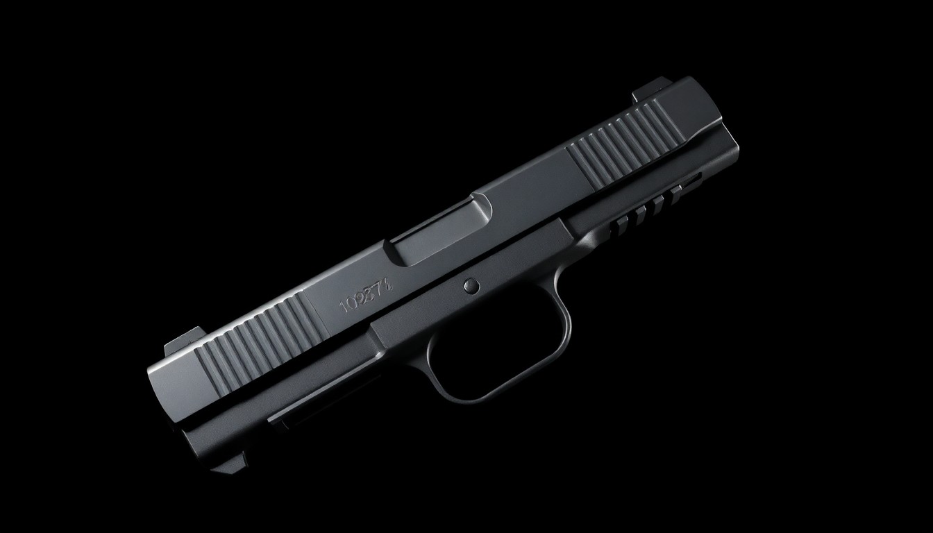 An extreme close-up photograph of a handgun magazine against a pitch-black background, lit by a harsh, direct camera flash, conceptually illustrating the threat of gun violence.