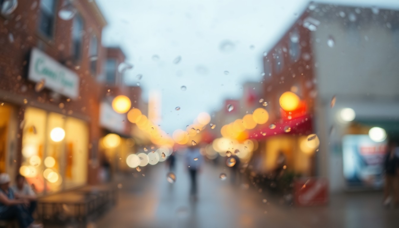 An extremely blurred, out-of-focus photograph composed of warm, soft pools of light and color, representing the local culture and community of New Bedford in a conceptual, non-literal way.