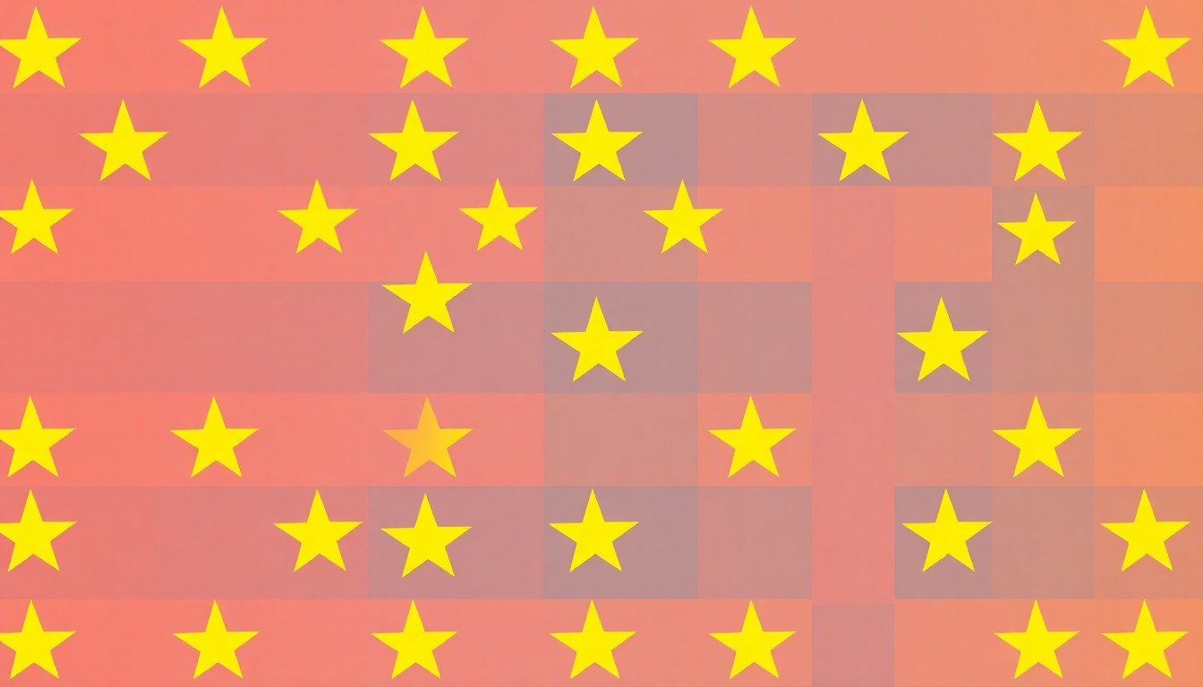 A bold, graphic silkscreen print featuring a repeating pattern of the Texas state flag icon in a grid, rendered in a high-contrast, neon color palette that captures the celebratory spirit of Texas cities dominating national livability rankings.