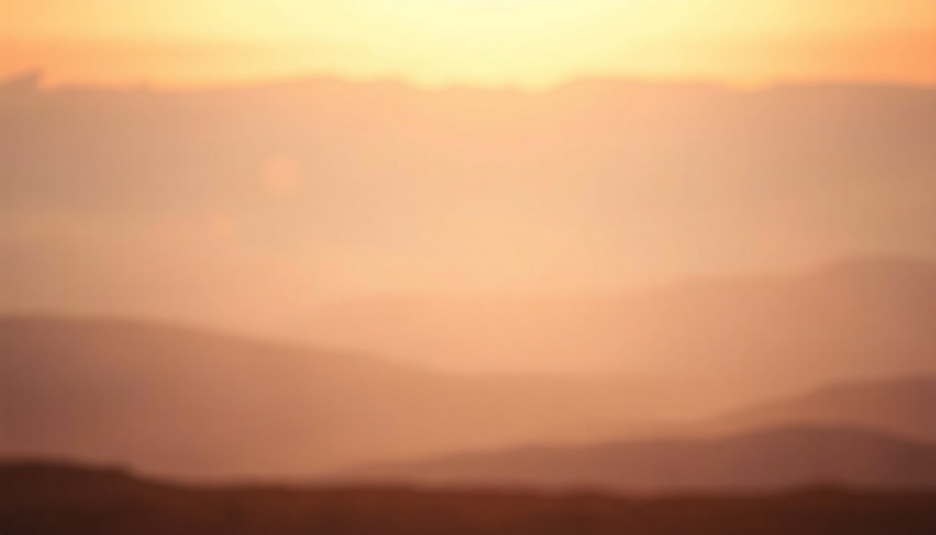 An extremely abstracted, out-of-focus photograph in soft, warm tones depicting a hazy, dreamlike landscape with hints of unexplained phenomena in the sky, conceptually representing the strange and unexplained moments in history that continue to defy explanation.