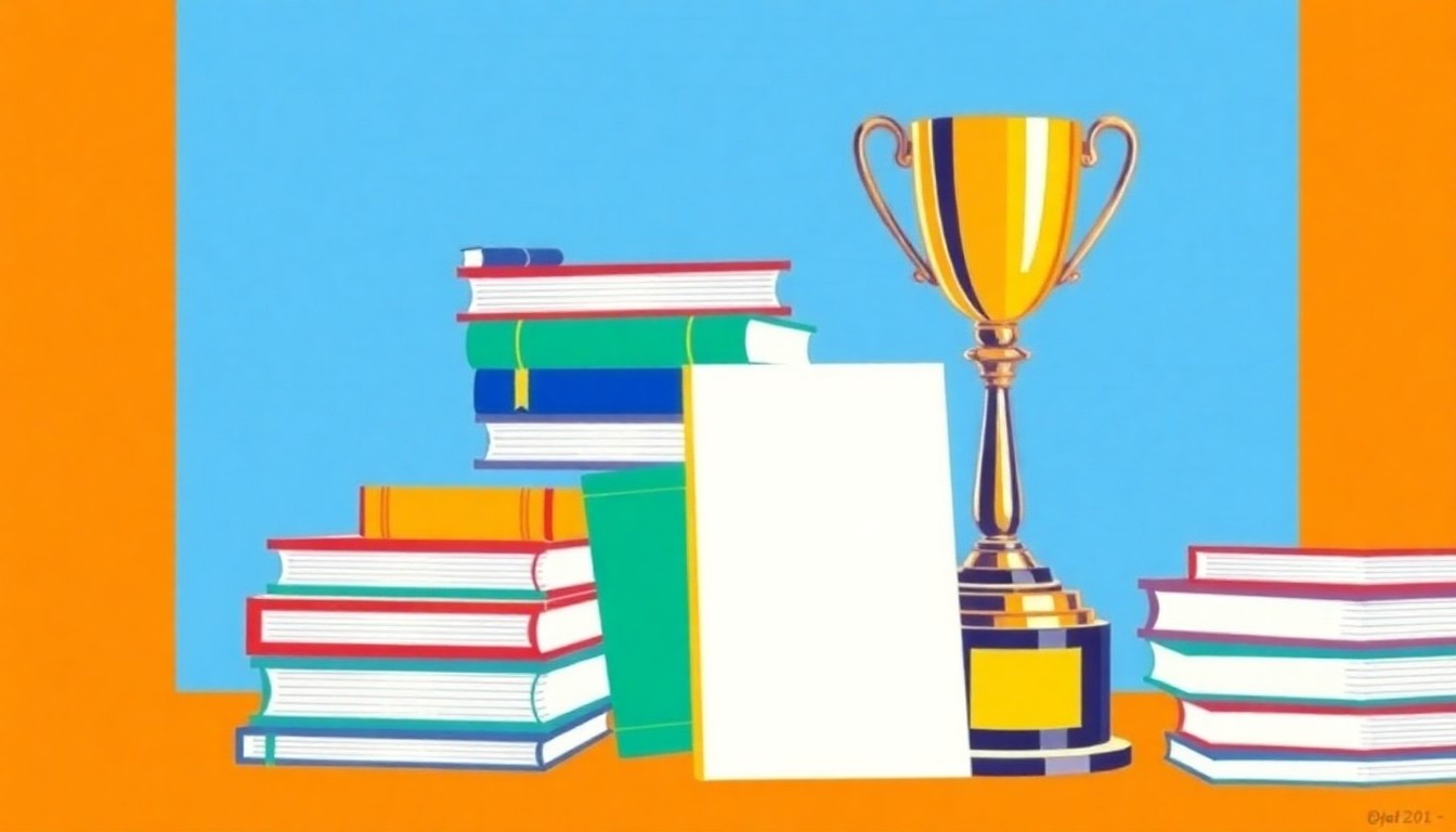 A vibrant, pop art-inspired grid of school supplies and an award trophy, conceptually representing the academic and creative accomplishments of students in the Barren County school district.