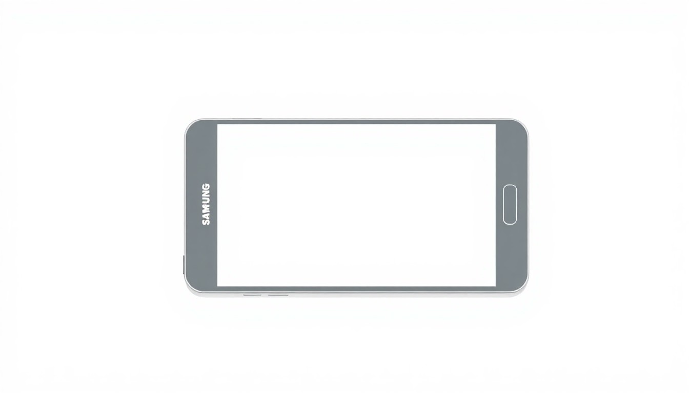 A highly detailed, photorealistic illustration of a generic smartphone device in muted grey and white tones, conveying a sense of minimalist, industrial design.