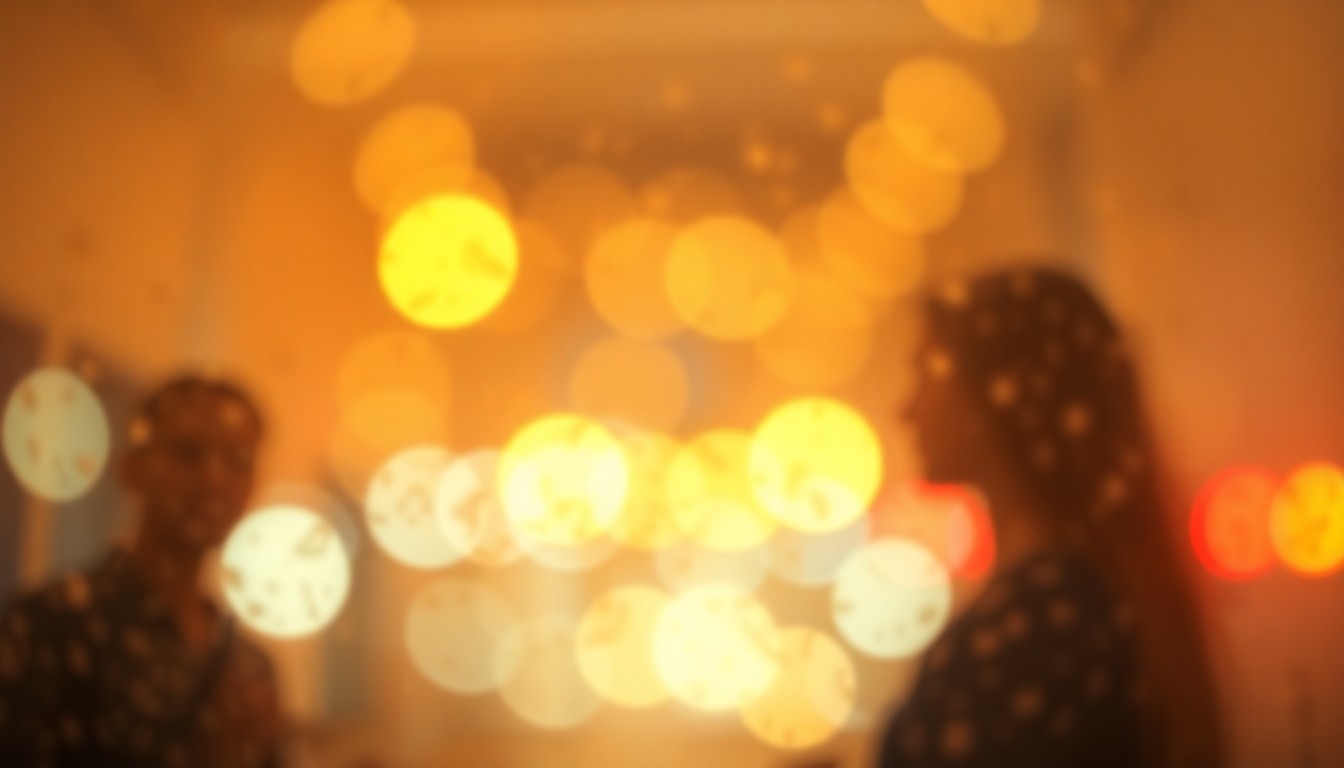 An extremely blurred and abstracted image composed of soft, warm-toned shapes and pools of light, conceptually representing the uncertain and competitive job search process for recent college graduates.