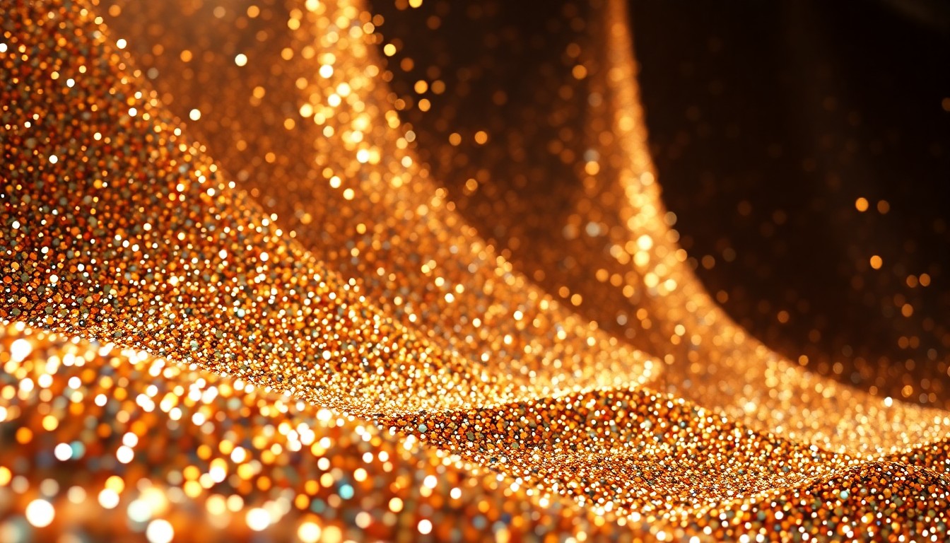 An abstract close-up image of shimmering, high-contrast sequins under dramatic studio lighting, conveying the glamour and prestige of major awards show events.