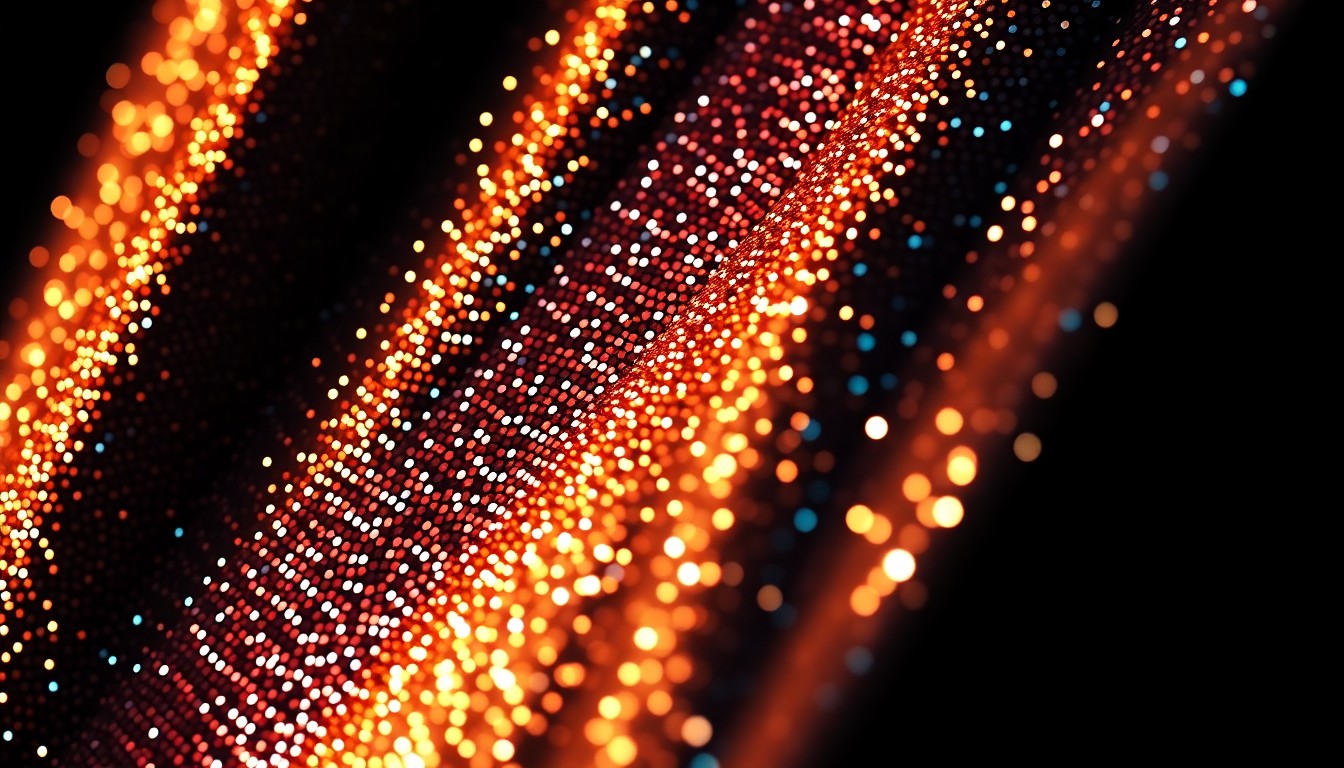 An extreme close-up of shimmering, glittering sequins in high-contrast studio lighting, conceptually representing the glamour and energy of Elvis Presley's legendary live performances.