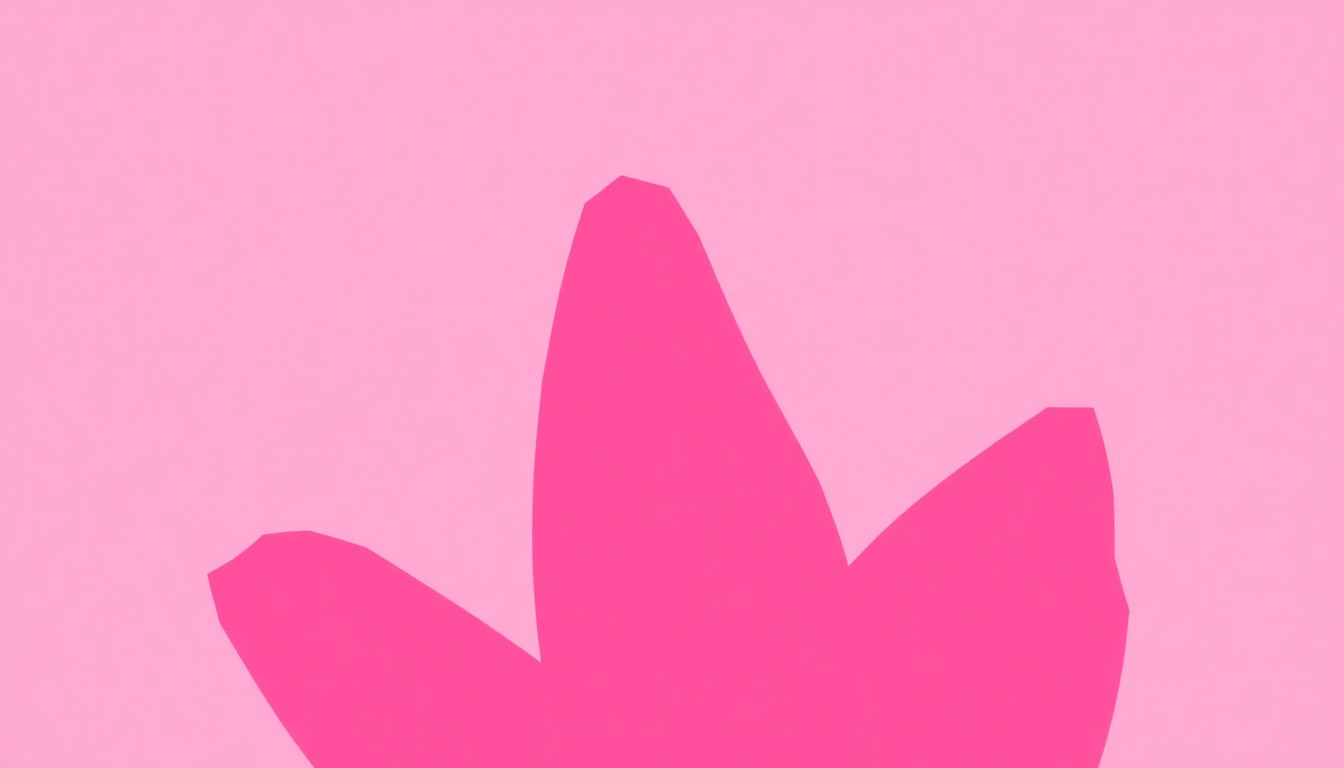 An abstract composition of sharp, angular shapes in vibrant shades of pink, conceptually representing the emotional themes and pop aesthetic of Olivia Rodrigo's upcoming album.