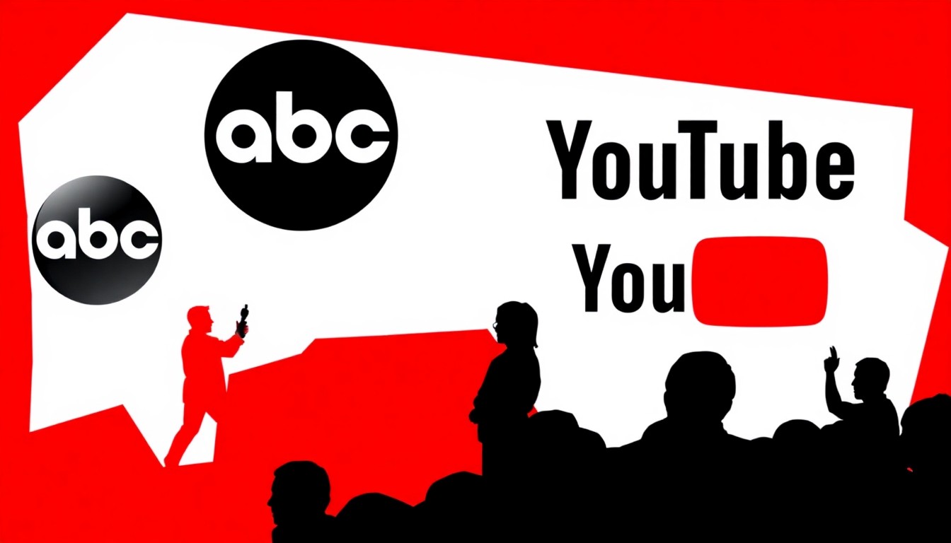 A striking black and red abstract composition of jagged geometric shapes, representing the transition of the Oscars from traditional television to a new digital platform.