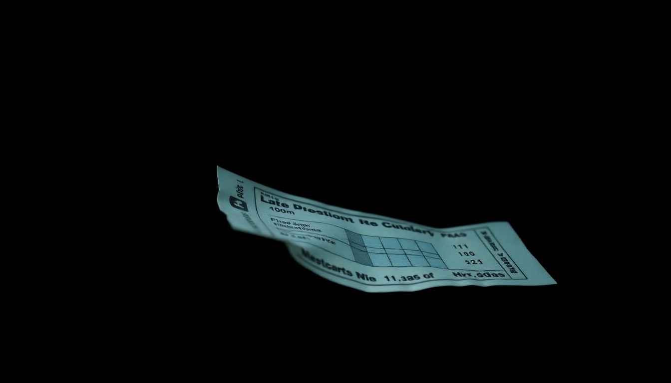 An extreme close-up photograph of a crumpled train ticket or transit pass, the harsh flash lighting creating a stark, gritty aesthetic that conceptually represents the investigation into a reported assault on public transportation.