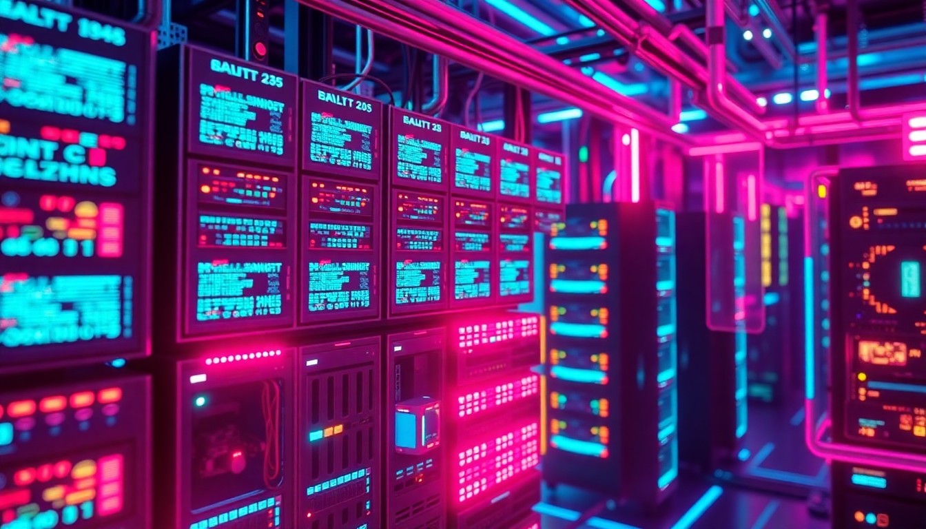 A highly detailed, glowing 3D illustration of a complex network of interconnected servers, routers, and data storage devices, representing the technical infrastructure that powers modern businesses and the need for accurate performance measurement.