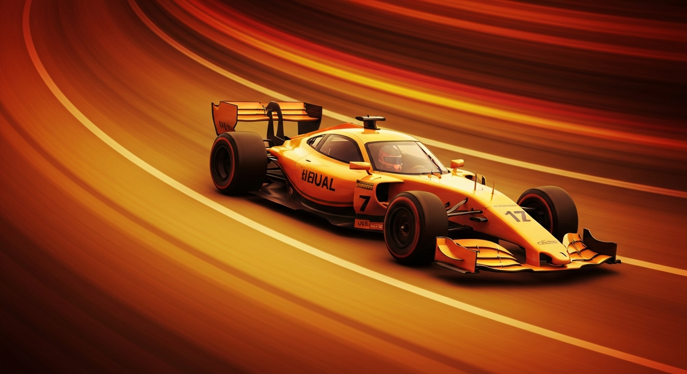 An abstract, sweeping blur of bright colors and dynamic motion, conceptually representing the speed and power of a full-size American pickup truck.