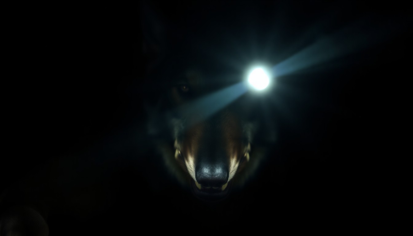 An extreme close-up photograph of a wolf's mouth, with sharp teeth and a dark, textured interior, conveying the power and unpredictability of these wild animals.