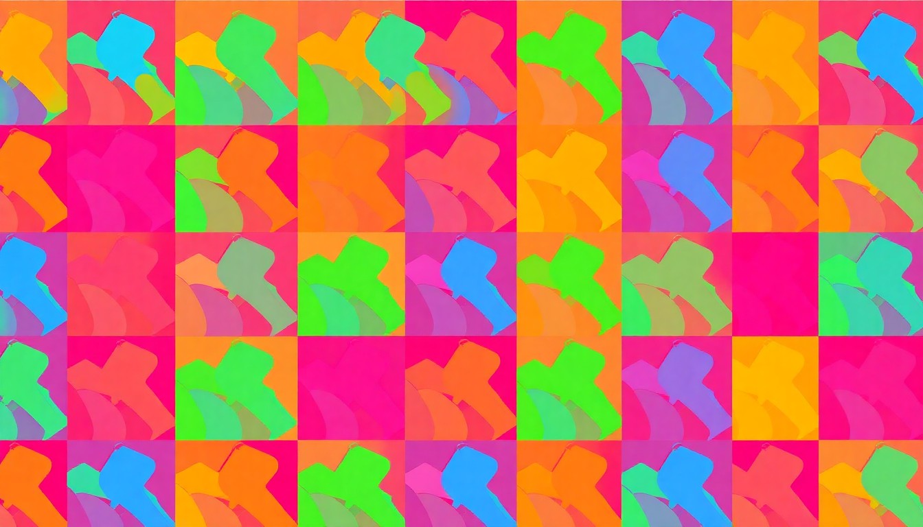 A brightly colored, high-contrast silkscreen print of a rainbow-colored crosswalk symbol repeated in a tight grid pattern, capturing the community's determination to celebrate its LGBTQ+ identity through permanent public art.