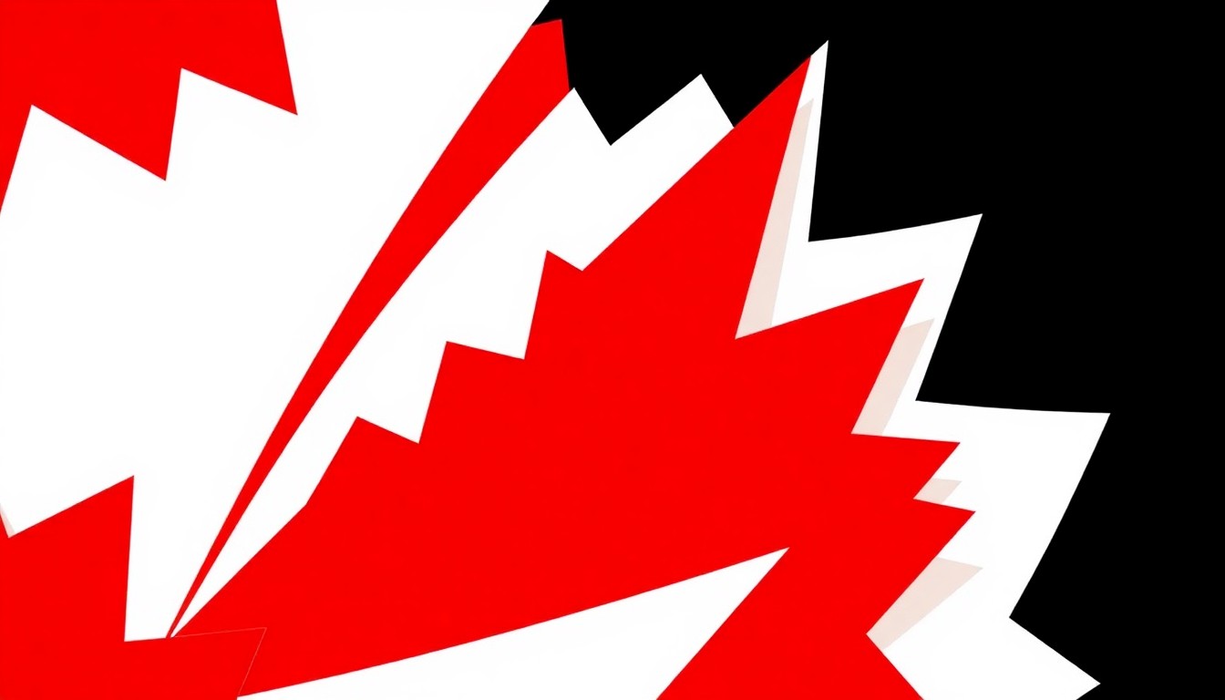 A striking abstract illustration featuring bold, angular shapes in red, white, and black, conveying the energy and prestige of local television news awards.