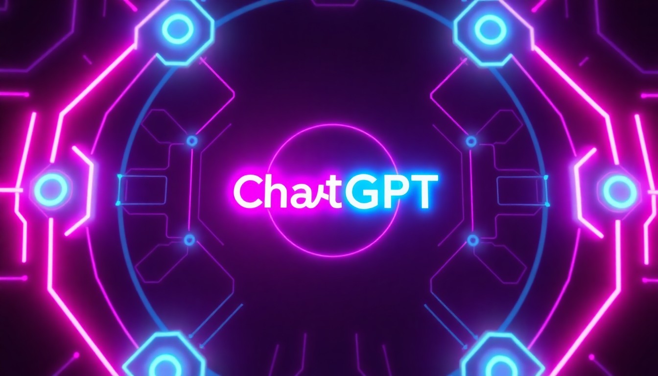 A highly detailed, glowing 3D illustration of a ChatGPT interface with pulsing neon cyan and magenta lights, conceptually representing the powerful yet tangible nature of AI technology.