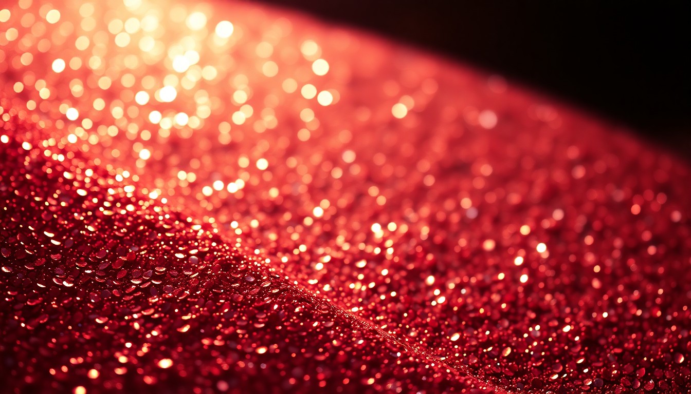 An abstract close-up photograph of shimmering, high-contrast sequins, conveying the glamour and luxury associated with celebrity culture.