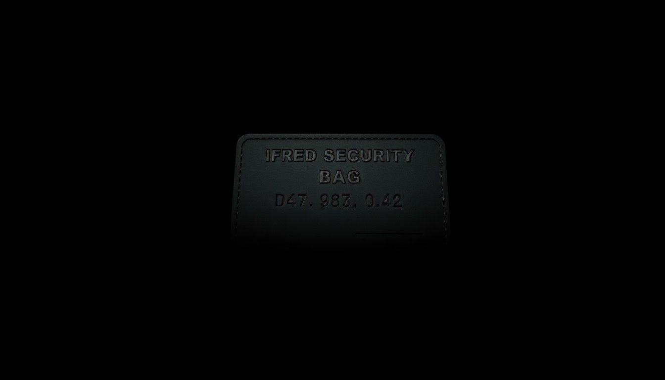An extreme close-up photograph of a military-issued security badge or access card, lit by a harsh, direct camera flash against a pitch-black background, conceptually representing the sensitive nature of the classified information at the center of this case.