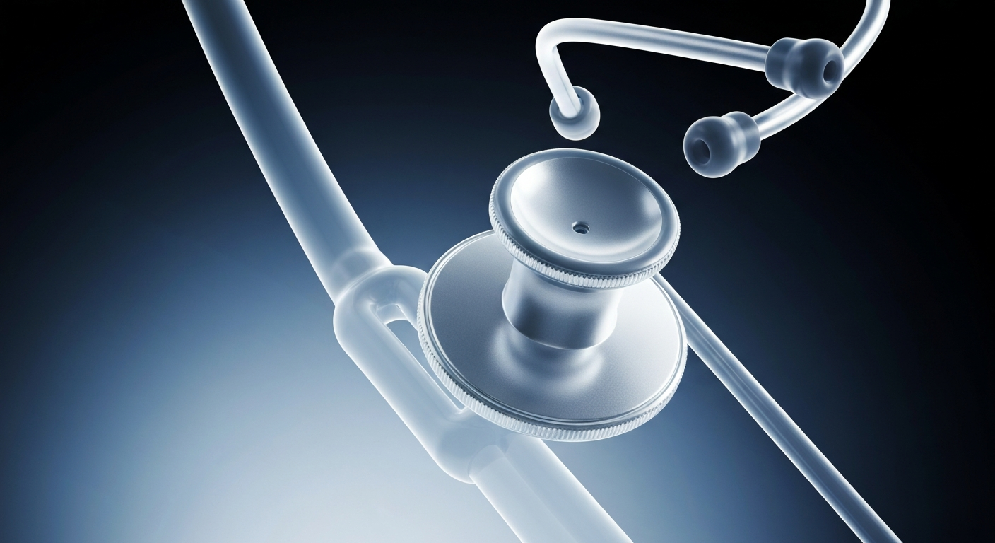 An extreme close-up X-ray photograph showing the intricate internal structure of a stethoscope, conceptually representing the need for healthcare organizations to have transparent documentation of their HIPAA compliance efforts.