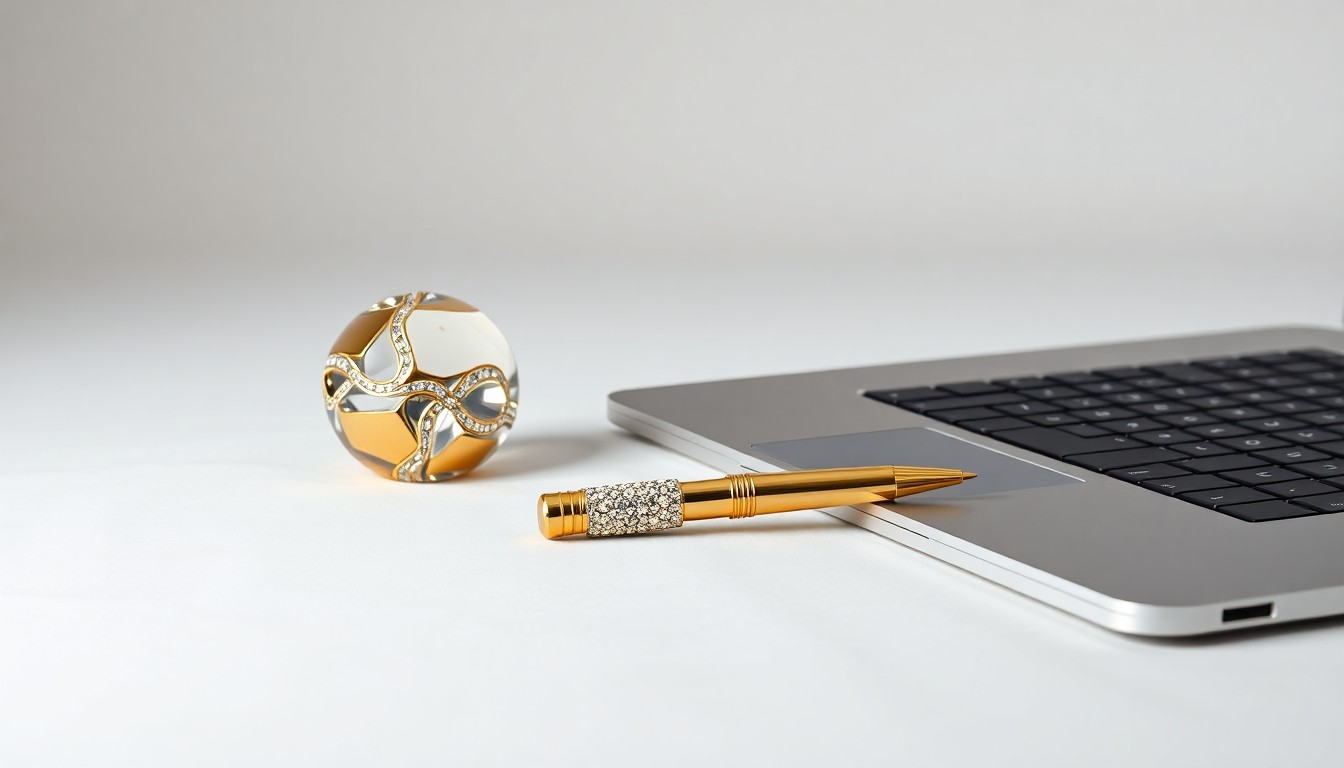 A high-end, photorealistic studio still-life photograph featuring a collection of premium, polished objects arranged elegantly on a clean, monochromatic background, symbolizing the wealth and luxury associated with Montana's growing billionaire population.