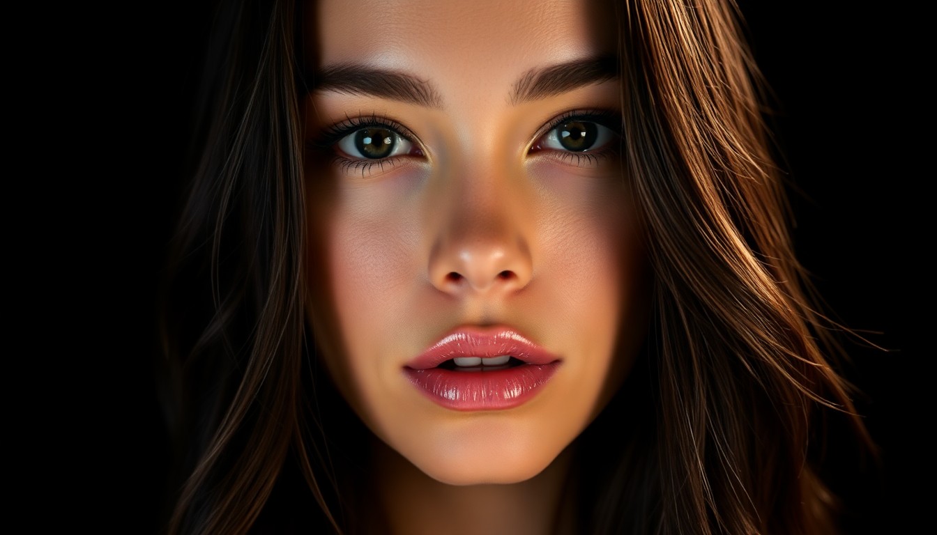 An extreme, abstract close-up photograph of Jenna Ortega's face, capturing the dramatic lighting and high-contrast textures of her skin and features, conceptually representing her perseverance and success in the entertainment industry.