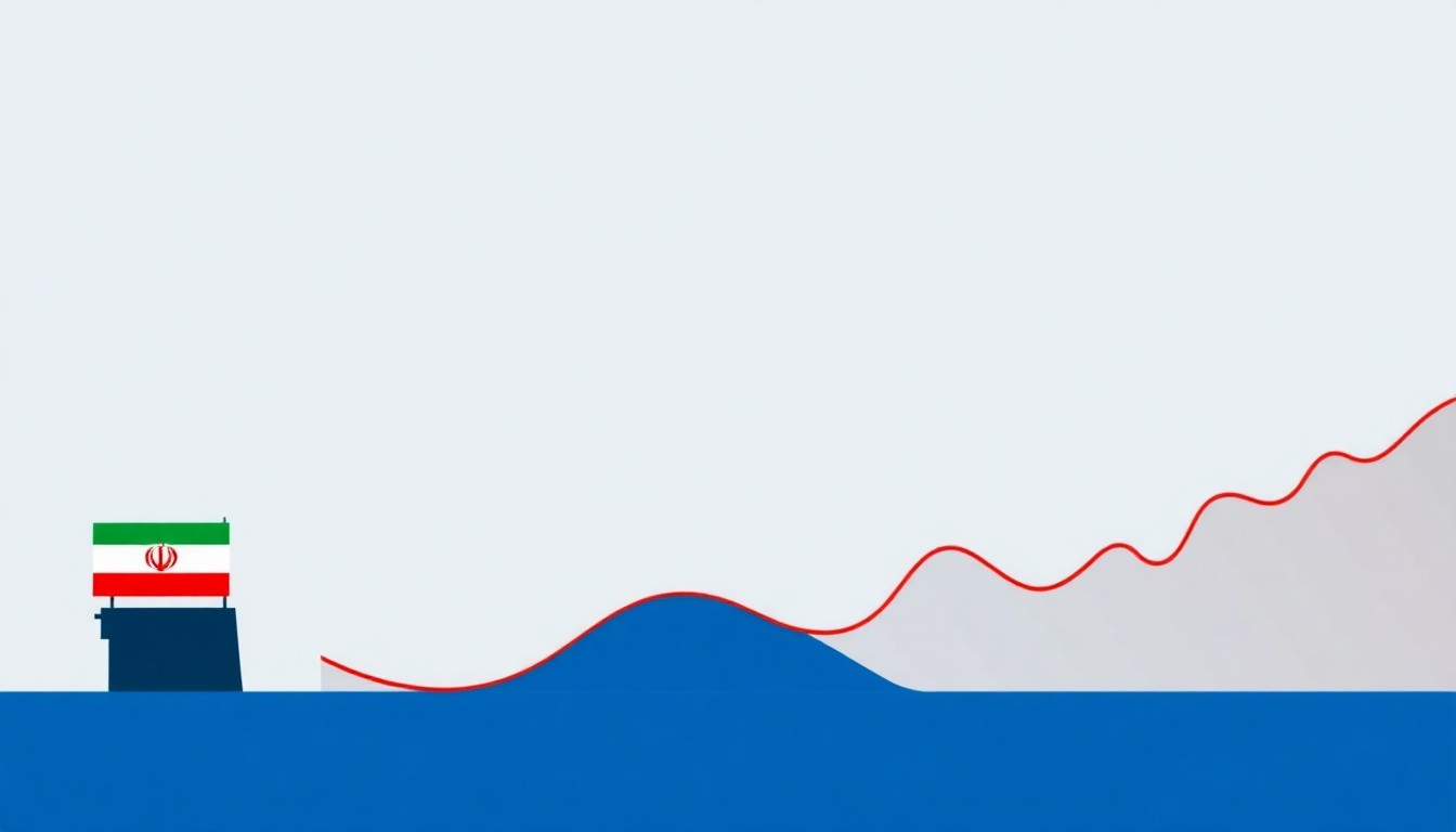 A vibrant abstract composition of intersecting triangles and circles in shades of blue, red, and yellow, conceptually representing the volatility and recovery of global energy and financial markets.