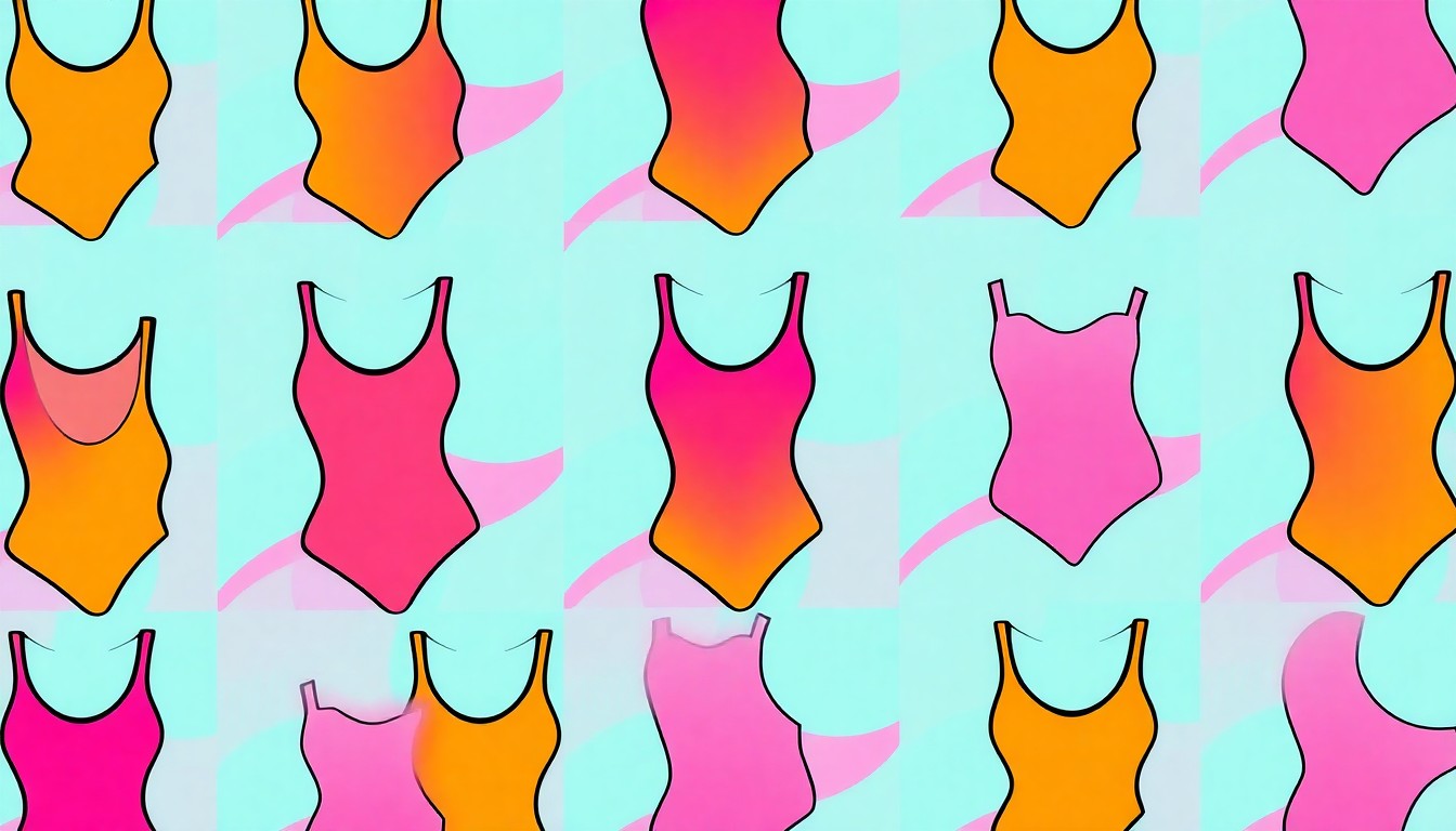 A highly stylized, silkscreen-inspired illustration featuring a repeating pattern of a gymnast's leotard in bold, neon-like colors, capturing the energy and spirit of Fisk University's groundbreaking gymnastics team.