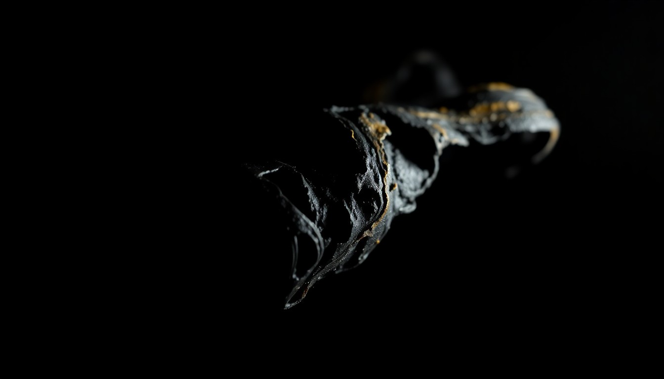 An extreme close-up photograph of a charred, twisted metal object from the fire scene, capturing the stark, gritty aftermath of the tragic incident.