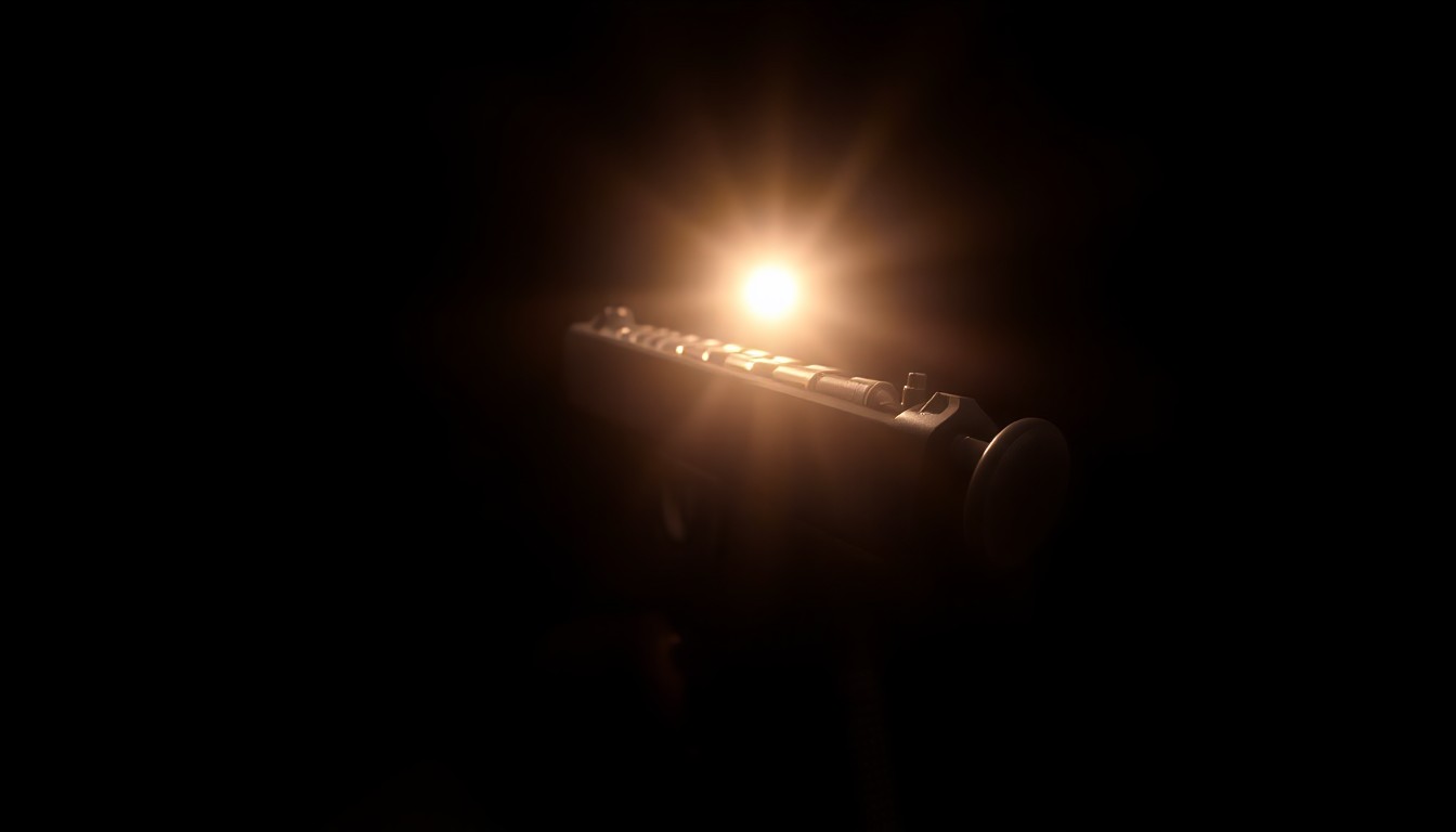 An extreme close-up of a handgun magazine loaded with ammunition, lit by a harsh, direct camera flash against a pitch-black background, conceptually illustrating the security risks faced by celebrities.