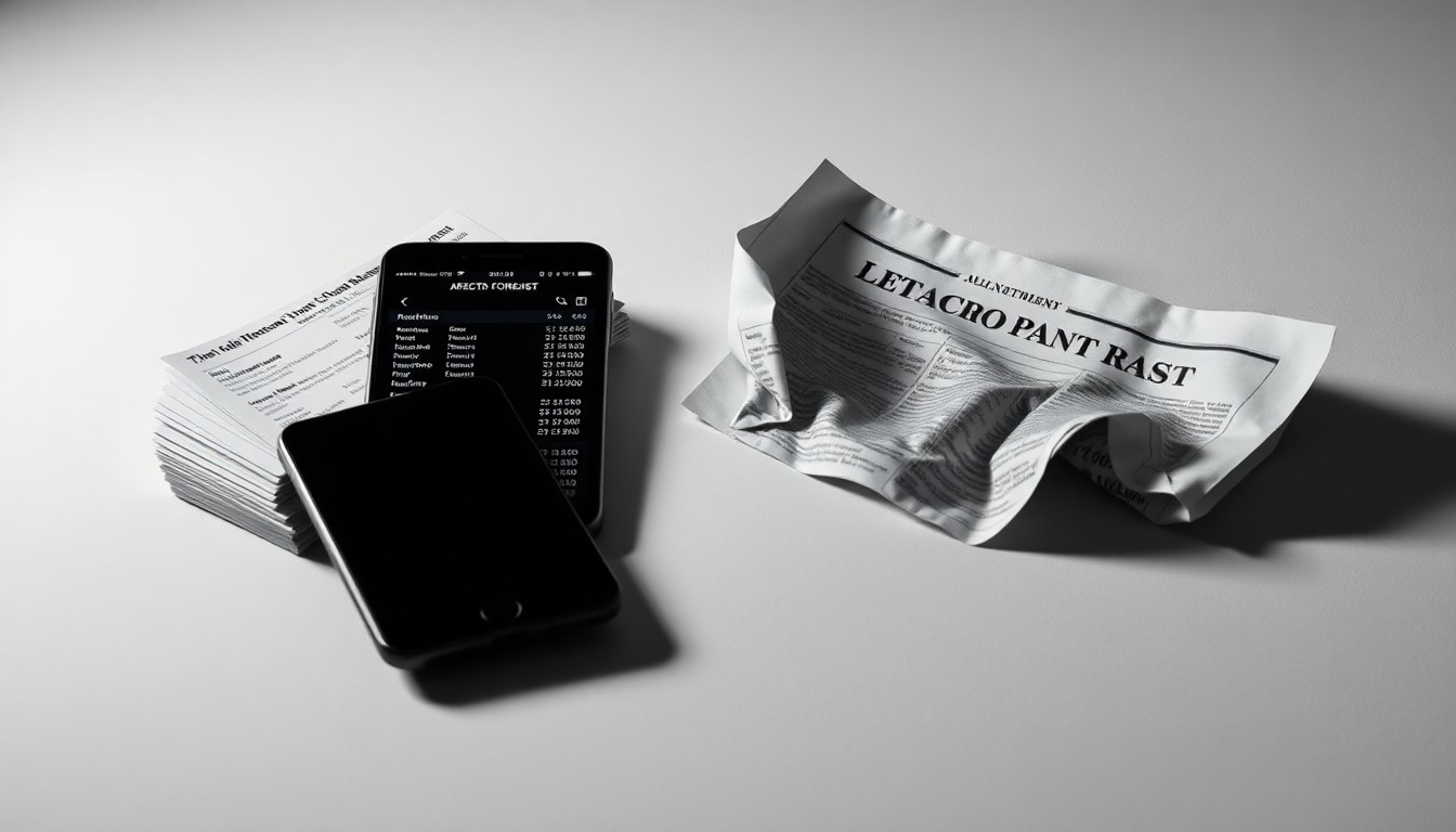 A high-end, photorealistic studio still-life photograph featuring a stack of betting slips, a smartphone displaying sports odds, and a crumpled election forecast, all arranged elegantly on a clean, monochromatic background, conceptually representing the abstract issues of gambling addiction and the blurring of entertainment and civic duty.