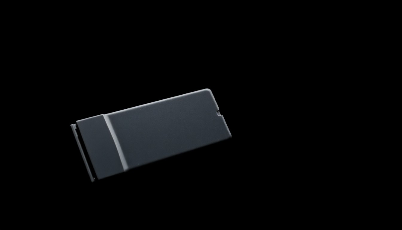 An extreme close-up photograph of a semi-automatic rifle magazine against a pitch-black background, lit by a harsh, direct camera flash, conceptually illustrating the seizure of firearms during a drug investigation.