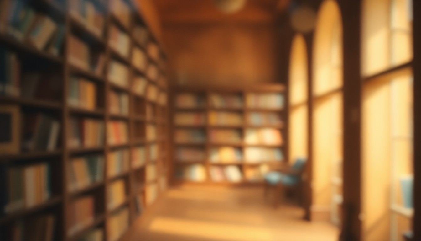 An abstract, hazy image of a blurred library interior, with soft, warm tones and a sense of atmospheric intimacy, conveying the potential loss of this important community space.