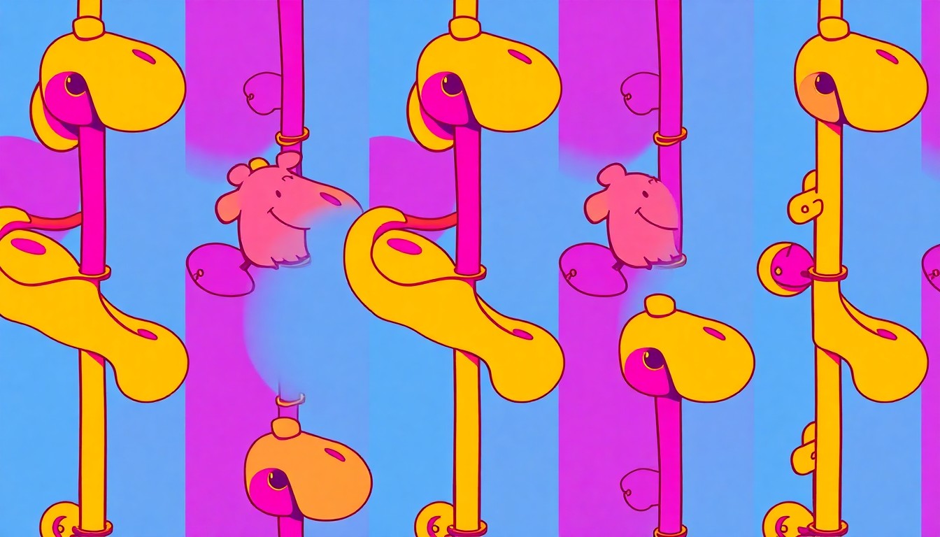 A high-contrast, neon-colored silkscreen print of a child's swing set, repeated in a grid pattern to create a bold, pop art-inspired illustration representing Spring Hill's focus on child abuse prevention.