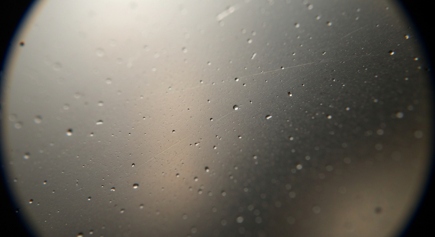 An extreme close-up of a car headlight lens, showing the intricate texture and a faint glow, conceptually representing the importance of vehicle maintenance and safety for drivers.
