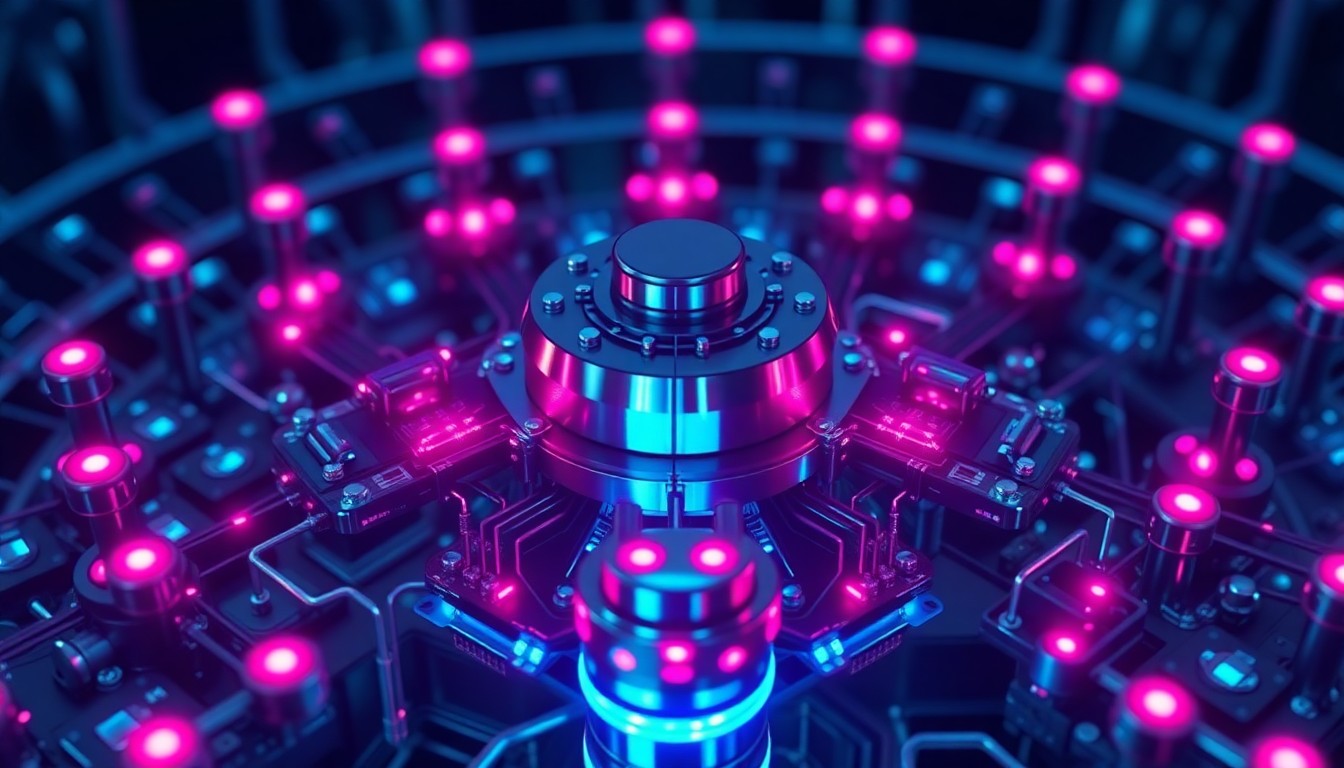A visually striking, glowing 3D illustration of a complex radar sensor array, representing the advanced technology behind BrainChip's edge AI solutions.