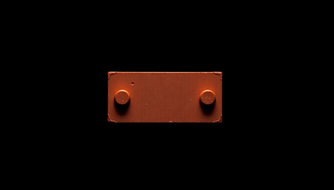 An extreme close-up photograph of a single LEGO brick, its vibrant colors and textured plastic surface dramatically illuminated by a harsh, direct camera flash against a pitch-black background, conceptually representing the investigation into a large-scale cargo theft.