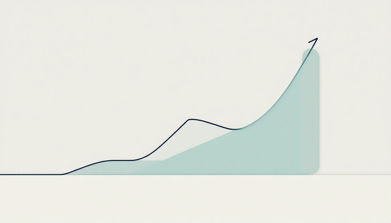An abstract illustration using simple geometric shapes and muted colors to convey the concept of slowing economic growth in the United States.