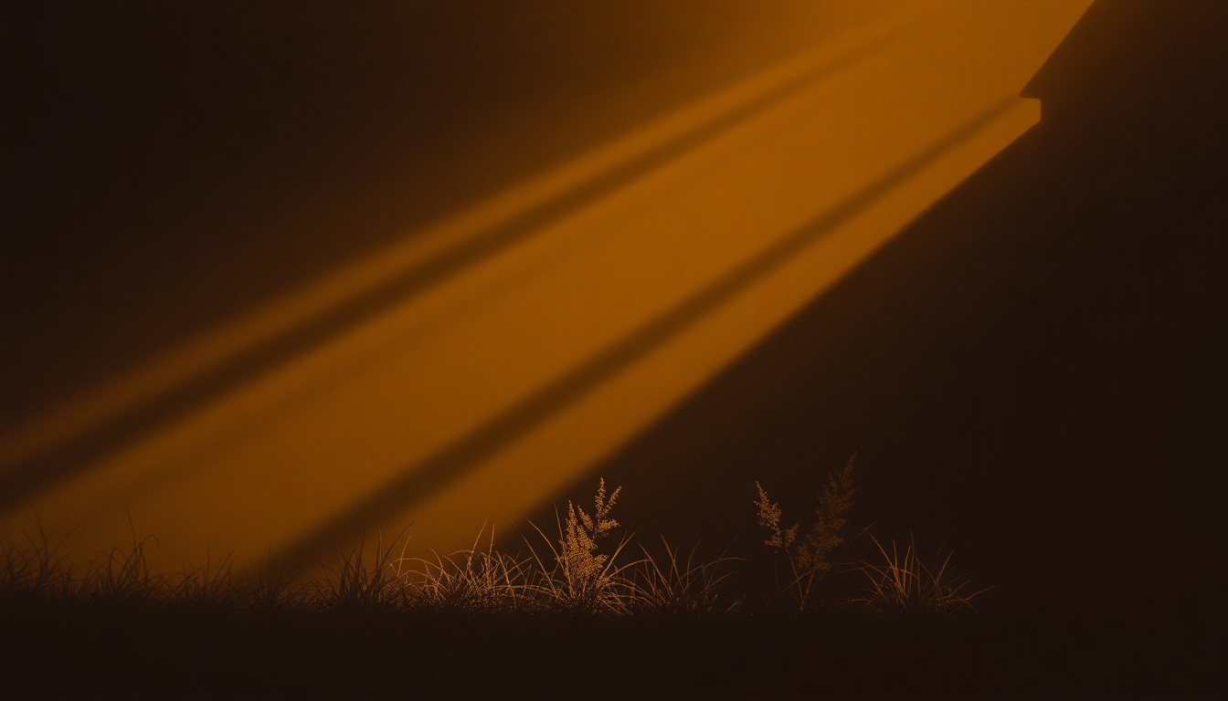 A warm, nostalgic painting of a Baltimore row house in soft, golden light, with a faint outline of a community garden in the foreground, conveying a sense of unfulfilled potential and unmet promises.