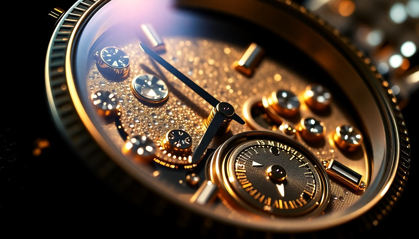 An abstract close-up photograph showcasing the intricate textures and dramatic lighting of luxury materials like velvet, sequins, and crystal, conveying a sense of glamour and sophistication.