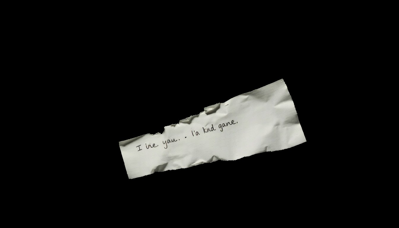 An extreme close-up photograph of a crumpled, torn piece of paper with faint handwriting, conceptually representing the discovery of a threatening note that disrupted a school district.