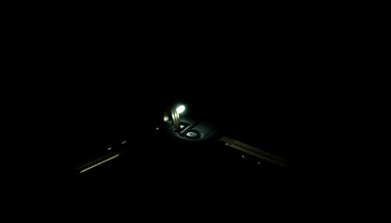 An extreme close-up photograph of a set of car keys against a pitch-black background, conceptually representing a key piece of physical evidence in the investigation into Ella Mae Begay's disappearance.