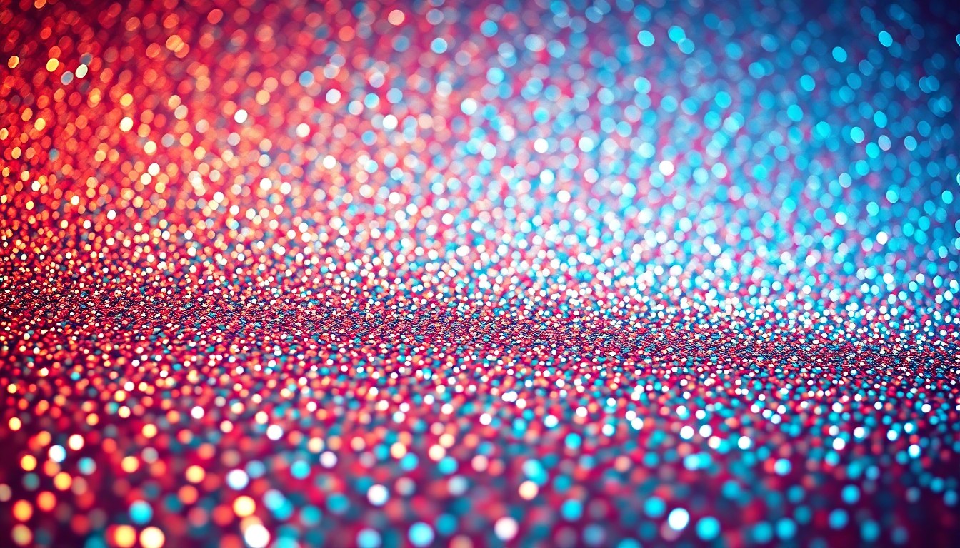 An extreme close-up photograph of shimmering, glittering sequins in a dramatic, high-contrast studio lighting setup, conceptually representing the glamour and nostalgia of 90s television.