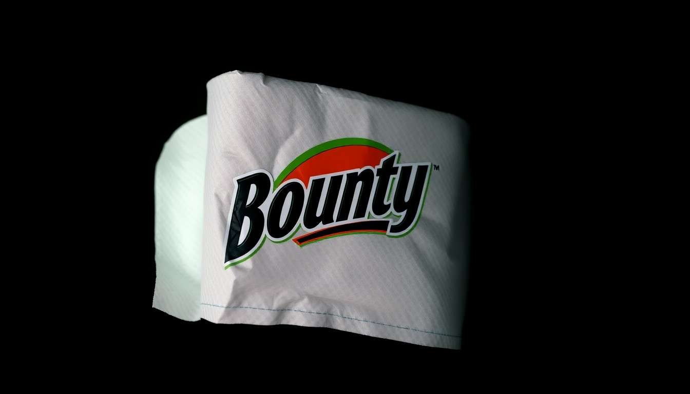 An extreme close-up of a crumpled paper towel with a distinct pattern, dramatically lit to create a stark, gritty investigative aesthetic.