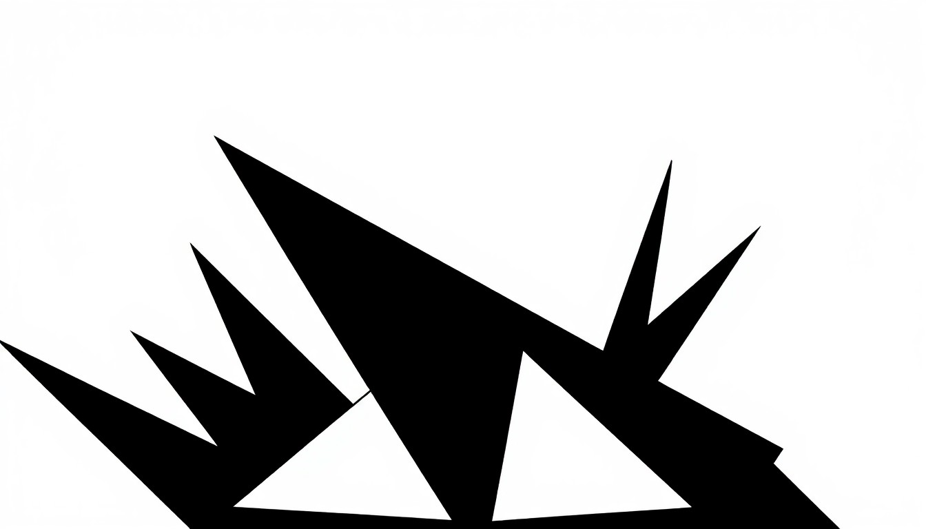 A striking black and white illustration featuring bold, angular shapes and dramatic contrasts, conceptually representing the rise of short-form drama and the industry's shift towards system-level production.