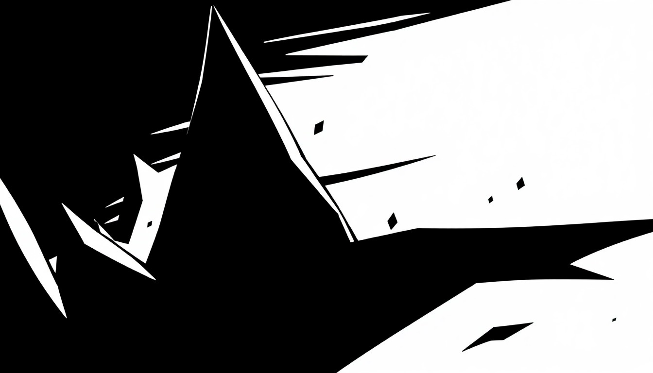 An abstract, minimalist illustration featuring sharp, angular black shapes against a stark white background, conveying the dynamic and vibrant atmosphere of a legendary nightclub brand's comeback.