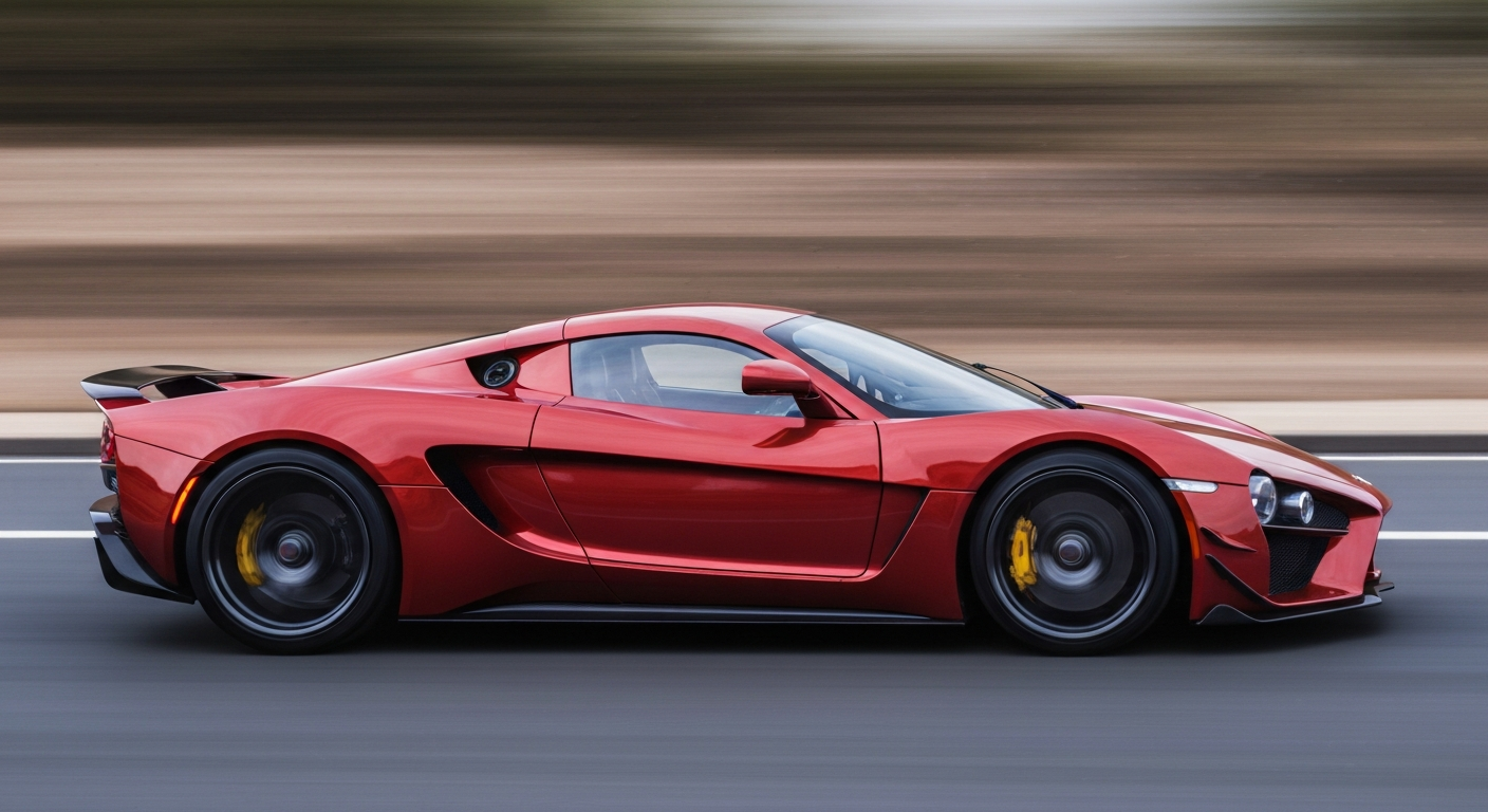 An abstract, sweeping blur of bright colors and dynamic motion, conceptually representing the high-speed performance and engineering prowess of the Zenvo Aurora Agil hypercar.