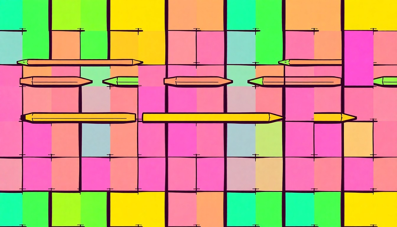 A brightly colored, high-contrast silkscreen print of a single, iconic school supply item repeated in a tight grid pattern, conceptually representing the community's input on the future of local schools.